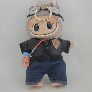 Labubu Doll Adorable Gray and Black Doll
